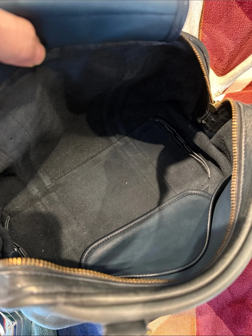 SOLD Vintage Coach Blue Leather Satchel with Double Handles